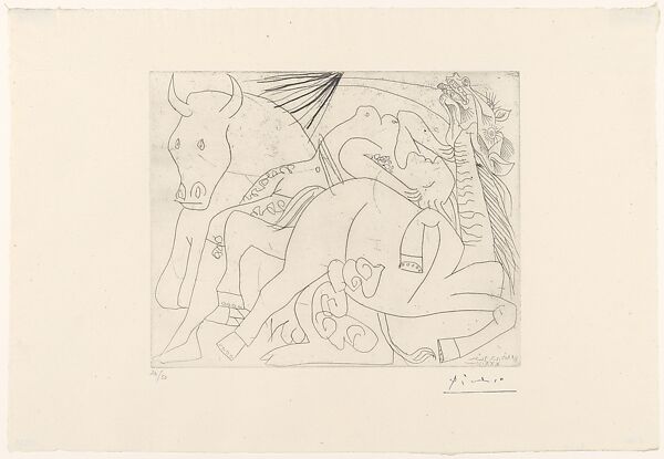 A line drawing of a bull by Pablo Picasso - Playground