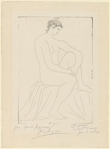 Nude Woman Crowned with Flowers