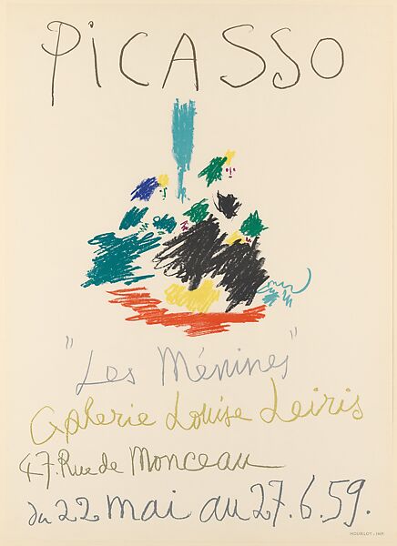 Picasso "Les Ménines," Galerie Louise Leiris, Pablo Picasso (Spanish, Malaga 1881–1973 Mougins, France), Lithograph 
