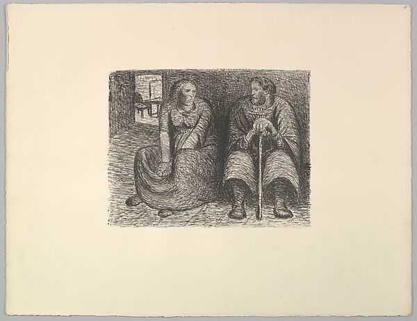 The Pair in a Conversation (Das Paar im Gespräch), Ernst Barlach (German, Wedel 1870–1938 Rostock), Lithograph 