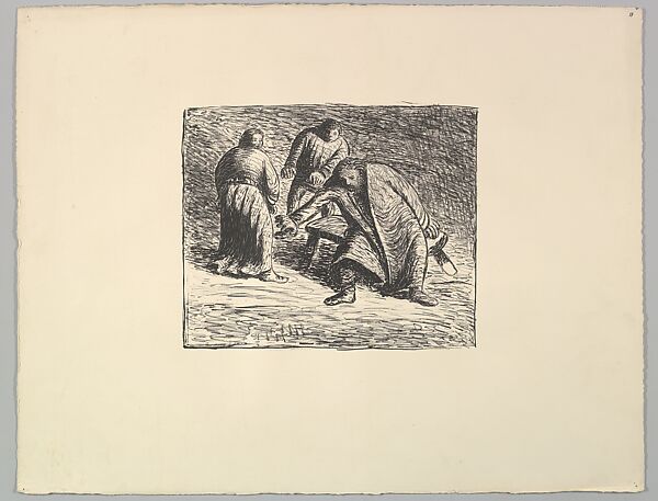 Vision in the Snow (Erscheinung im Nebel), Ernst Barlach (German, Wedel 1870–1938 Rostock), Lithograph 