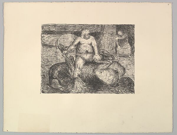 Woman at the Hearth (Die Frau am Herde), Ernst Barlach (German, Wedel 1870–1938 Rostock), Lithograph 