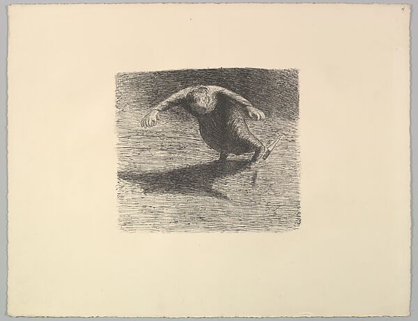 Falling Woman (Stürzende Frau), Ernst Barlach (German, Wedel 1870–1938 Rostock), Lithograph 