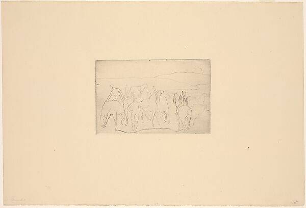The Watering Place, Pablo Picasso (Spanish, Malaga 1881–1973 Mougins, France), Drypoint 