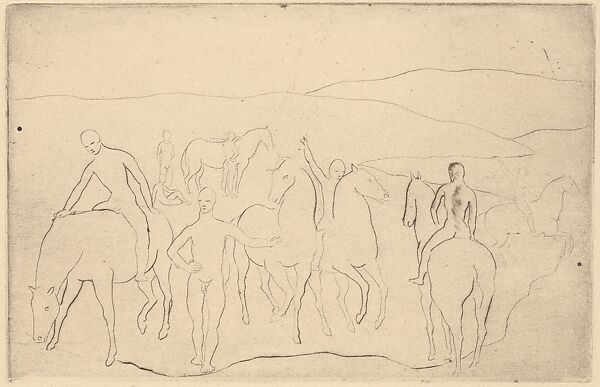 The Watering Place, Pablo Picasso (Spanish, Malaga 1881–1973 Mougins, France), Drypoint