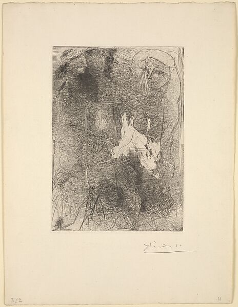Heads and Entangled Figures, from the Vollard Suite, Pablo Picasso (Spanish, Malaga 1881–1973 Mougins, France), Etching 