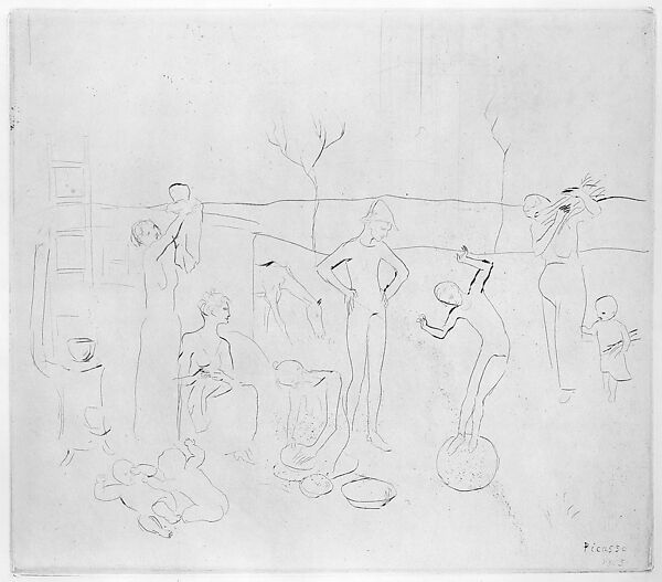 Saltimbanques, Pablo Picasso (Spanish, Malaga 1881–1973 Mougins, France), Drypoint