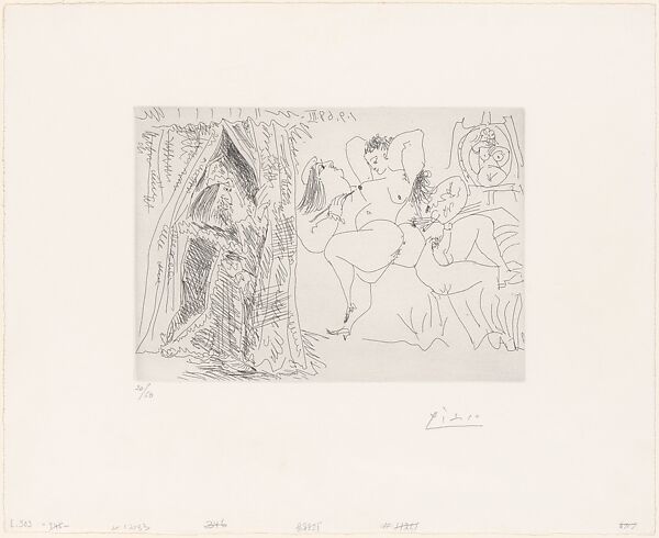 Raphael and the Fornarina VII, from 347 Suite, Pablo Picasso (Spanish, Malaga 1881–1973 Mougins, France), Etching 