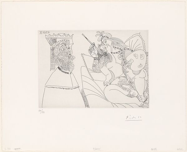 Raphael and the Fornarina XVIII, from 347 Suite, Pablo Picasso (Spanish, Malaga 1881–1973 Mougins, France), Etching 