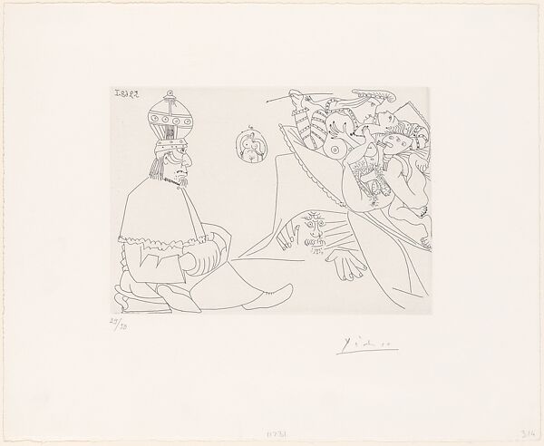 Raphael and the Fornarina XIX, from 347 Suite, Pablo Picasso (Spanish, Malaga 1881–1973 Mougins, France), Etching 