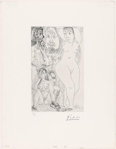 Two Couples in Varying Styles, from 347 Suite, Pablo Picasso (Spanish, Malaga 1881–1973 Mougins, France), Etching 