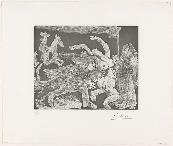Cèlestine, Abduction, from 347 Suite, Pablo Picasso (Spanish, Malaga 1881–1973 Mougins, France), Aquatint 