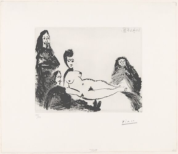 Jacqueline as Nude Maja, with Célestine and Two Musketeers, from 347 Suite