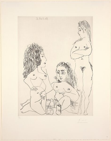 Three Women, from 347 Suite, Pablo Picasso (Spanish, Malaga 1881–1973 Mougins, France), Etching 