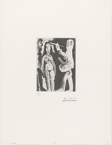 Painter, Model and Spectator, from 347 Suite, Pablo Picasso (Spanish, Malaga 1881–1973 Mougins, France), Etching 