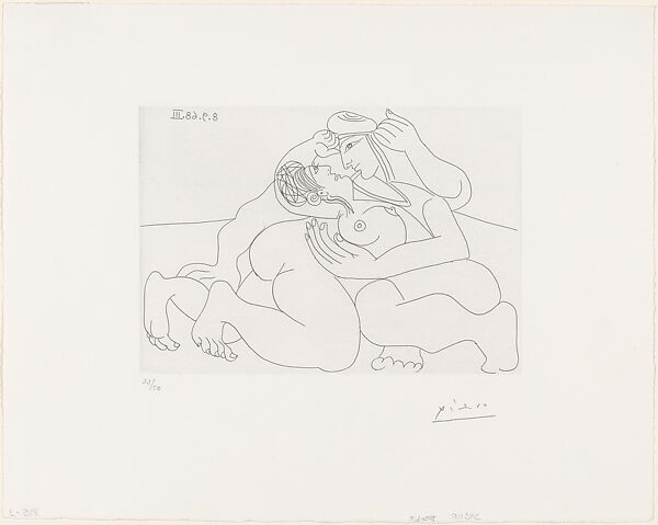 Raphael and the Fornarina XXIII, from 347 Suite, Pablo Picasso (Spanish, Malaga 1881–1973 Mougins, France), Etching 