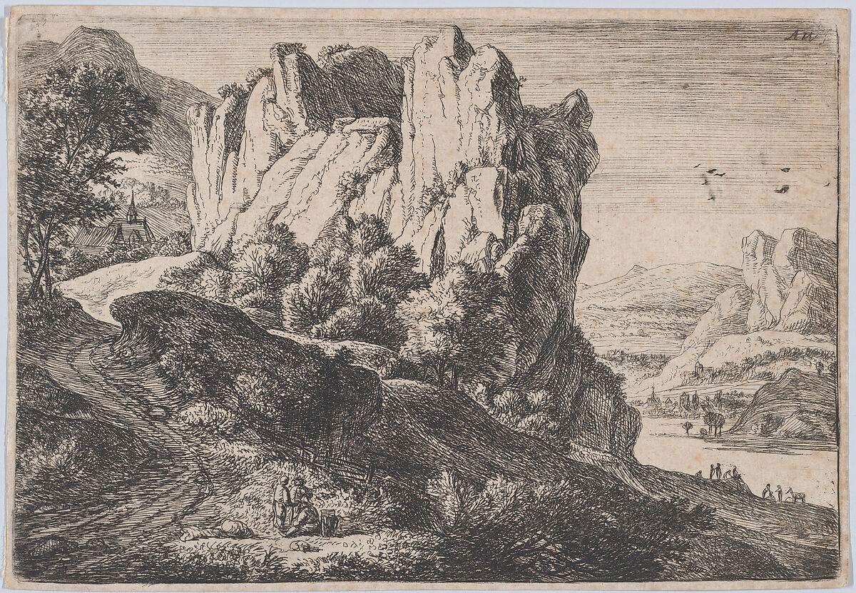 The Barren Rock, Anthonie Waterloo (Dutch, Lille 1609–1690 Utrecht), Etching 