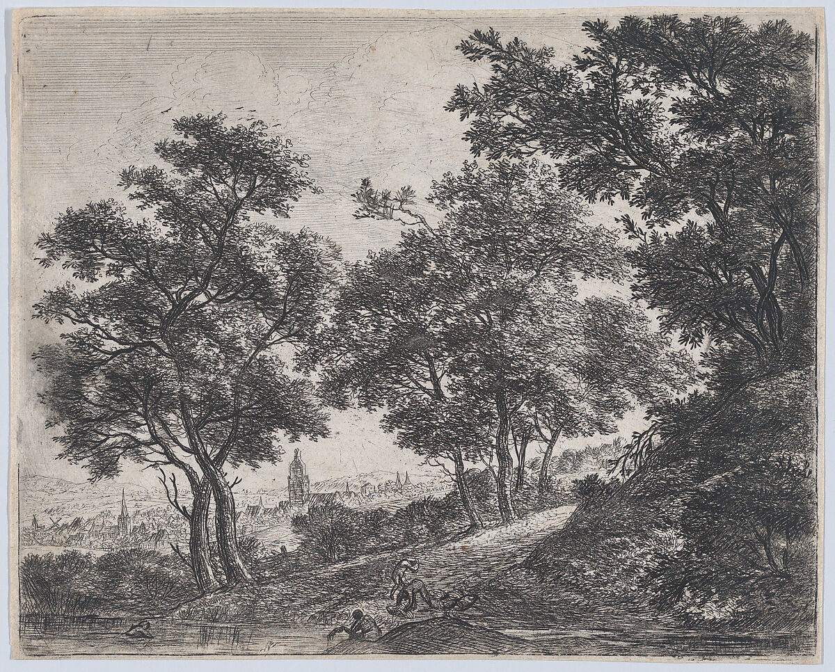 Bathers, Etched by Anthonie Waterloo (Dutch, Lille 1609–1690 Utrecht), Etching; second state of two 