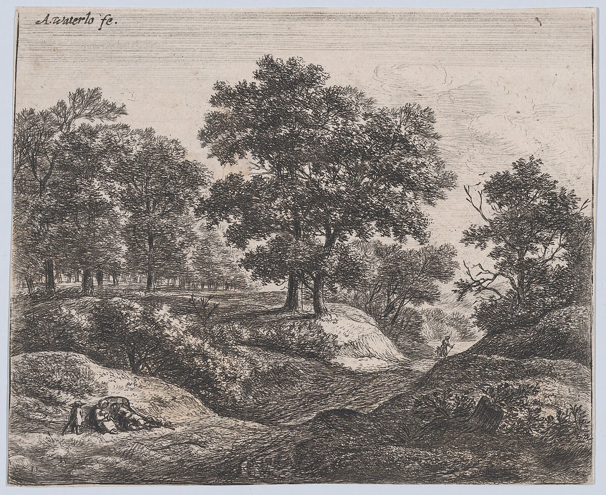 Family at Rest, Etched by Anthonie Waterloo (Dutch, Lille 1609–1690 Utrecht), Etching; second state of two 