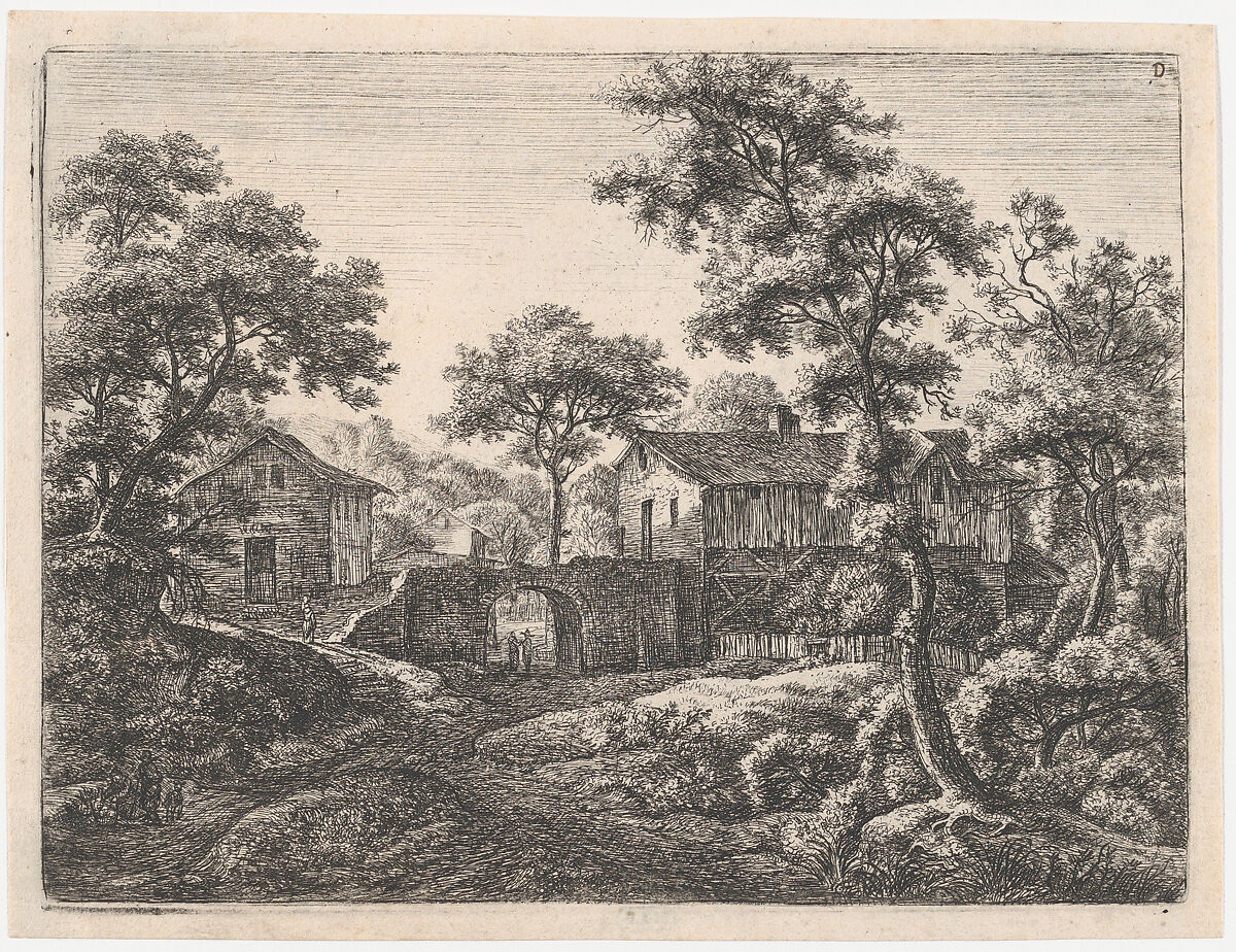 The Gateway, Etched by Anthonie Waterloo (Dutch, Lille 1609–1690 Utrecht), Etching; second state 