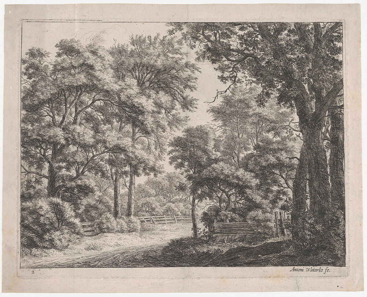 The Trimmed Groves, Etched by Anthonie Waterloo (Dutch, Lille 1609–1690 Utrecht), Etching; fourth state of six 