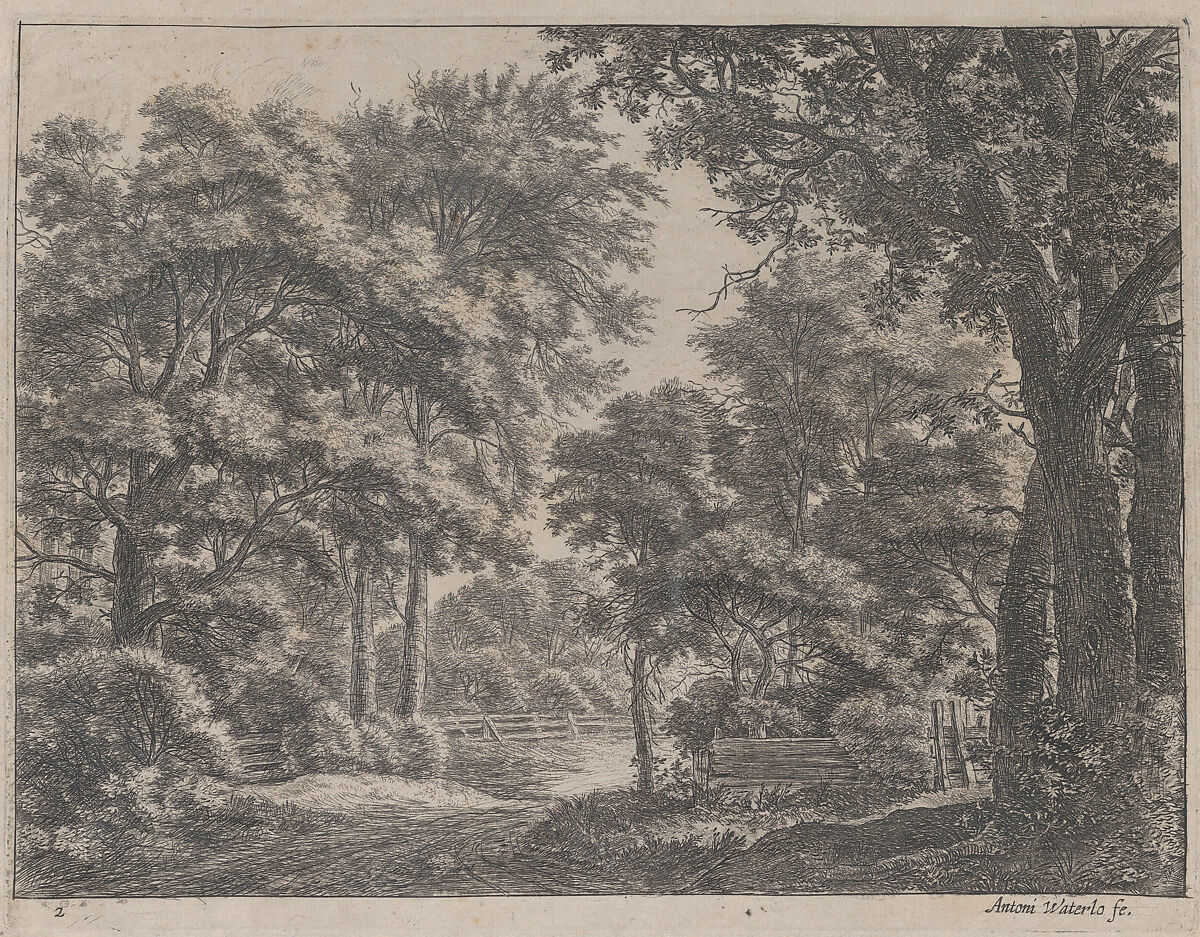 The Trimmed Groves, Etched by Anthonie Waterloo (Dutch, Lille 1609–1690 Utrecht), Etching; sixth state of six 
