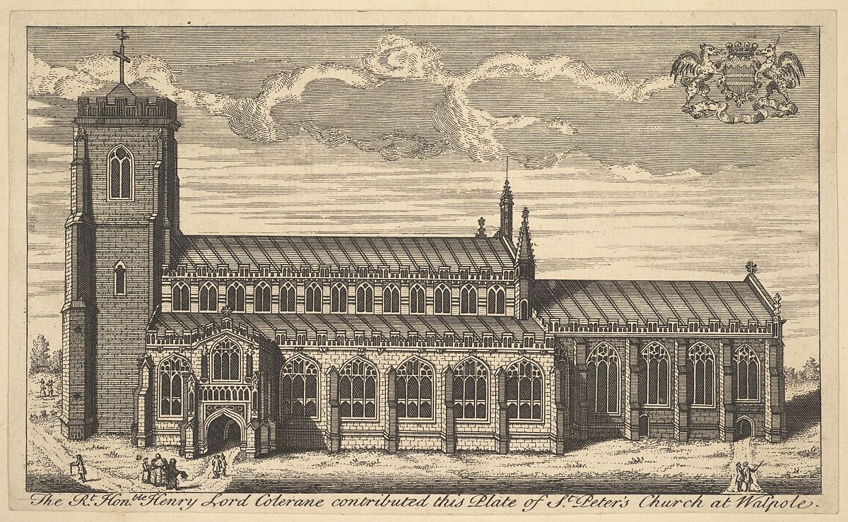 St. Peter's Church at Walpole, Norfolk, Anonymous, British, 18th century, Engraving 