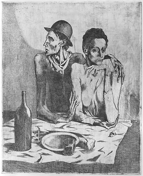 The Frugal Repast, Pablo Picasso (Spanish, Malaga 1881–1973 Mougins, France), Etching
