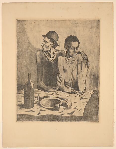 The Frugal Repast, Pablo Picasso (Spanish, Malaga 1881–1973 Mougins, France), Etching 