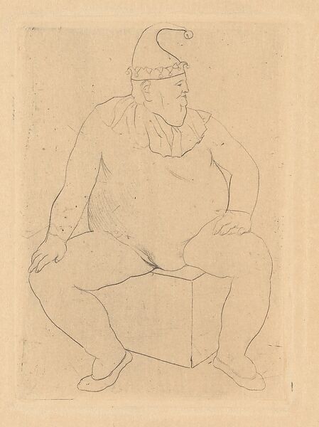 Seated Saltimbanque, Pablo Picasso (Spanish, Malaga 1881–1973 Mougins, France), Drypoint
