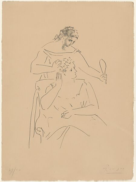 La Coiffure, Pablo Picasso (Spanish, Malaga 1881–1973 Mougins, France), Lithograph 