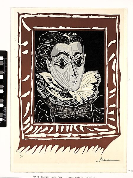 Jacqueline with a Ruff, Pablo Picasso (Spanish, Malaga 1881–1973 Mougins, France), Linoleum cut