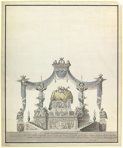 Catafalque of the Empress Catherine the Great of Russia (Side Elevation).