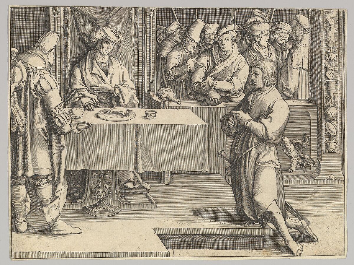 Joseph Interpreting Pharaoh's dreams (copy), After Lucas van Leyden (Netherlandish, Leiden ca. 1494–1533 Leiden), Engraving 