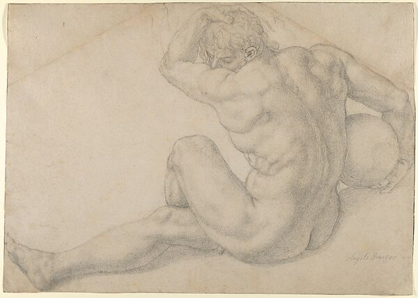 Seated Male Nude (Study for the Martyrdom of St. Lawrence)