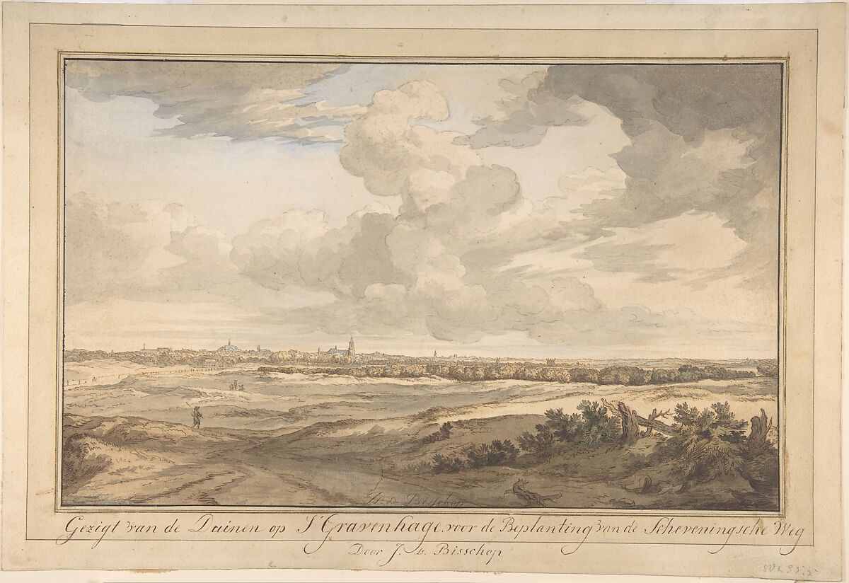 Panoramic Landscapes, Anonymous, Dutch, 18th century, Pen and brown ink, brush and brown, gray, blue and green washes, over black chalk 