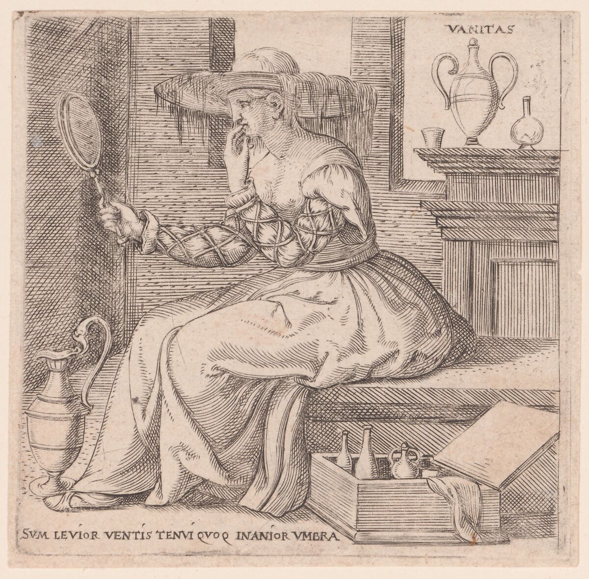 Vanity, Engraved by Enea Vico (Italian, Parma 1523–1567 Ferrara), Engraving 