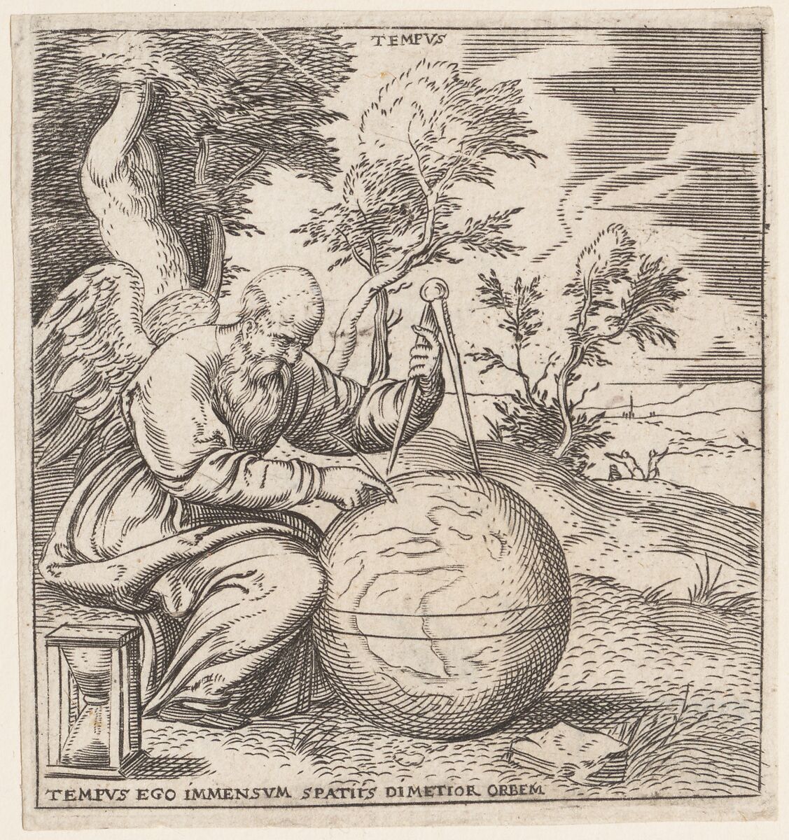 Time, Enea Vico (Italian, Parma 1523–1567 Ferrara), Engraving 