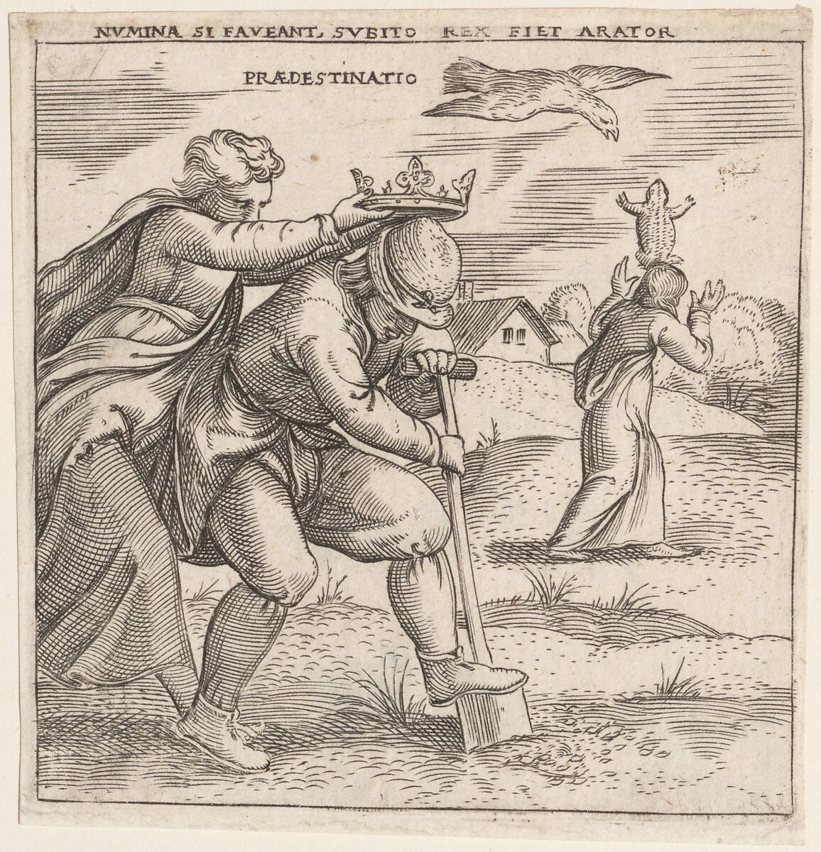 Predestination, Engraved by Enea Vico (Italian, Parma 1523–1567 Ferrara), Engraving 