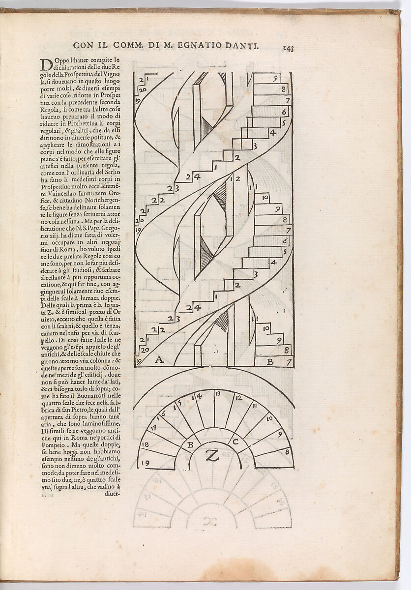 Le due regole della prospettiva pratica di M. Iacomo Barozzi da Vignola, Written by Jacopo [Giacomo] Barozzi da Vignola (Italian, Vignola 1507–1573 Rome), Printed book with woodcut, etched, and engraved illustrations 