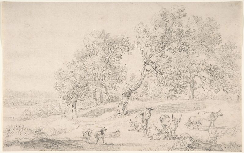 Cattle and Figures in a Landscape