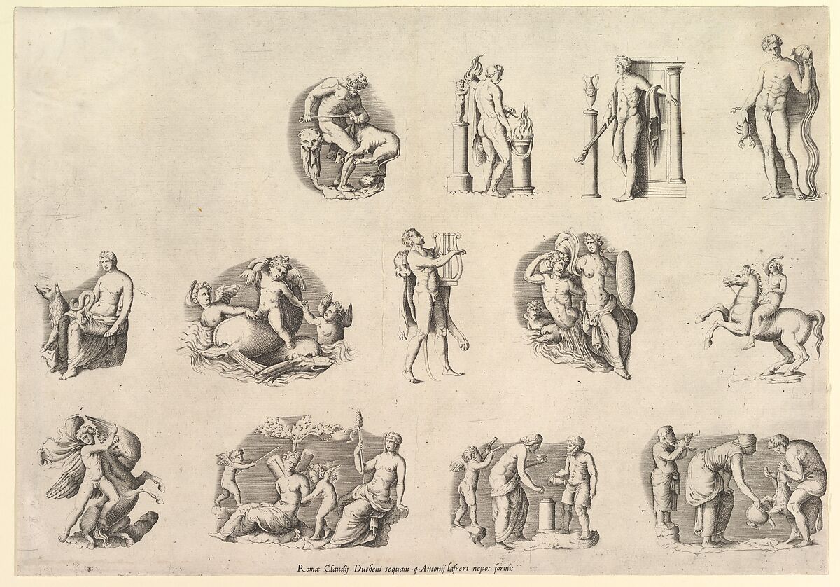 Subjects after Antique Cameos and Gems, from "Speculum Romanae Magnificentiae", Anonymous, Italian, 16th century, Engraving; state ii 