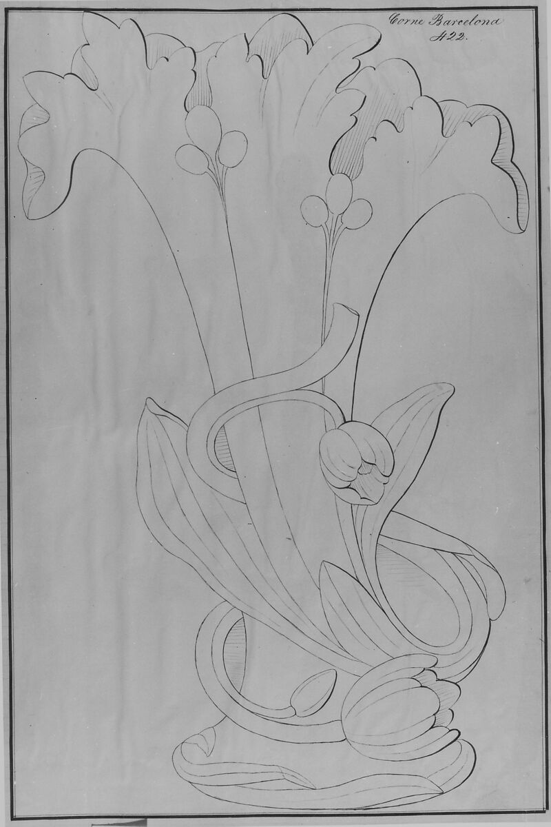 Factory Design Book of French Porcelain, Designed by Haviland &amp; Co. (American and French, 1864–1931), Pen and black ink, pen and brown ink.