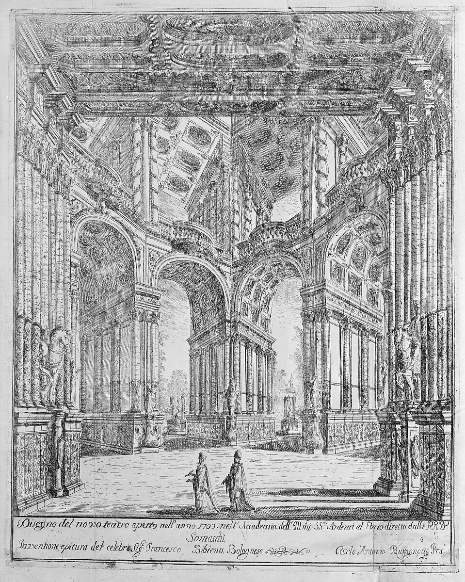 Varie opere di Prospettive, Ferdinando Galli Bibiena (Italian, Bologna 1657–1743 Bologna), Printed book with etched and engraved illustrations 