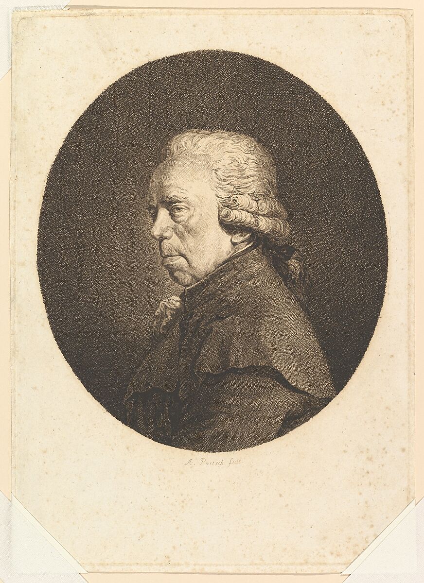 Portrait of Johann Christian Brand, Adam von Bartsch (Austrian, Vienna 1757–1821 Vienna), Etching printed in brown ink; first state of four 