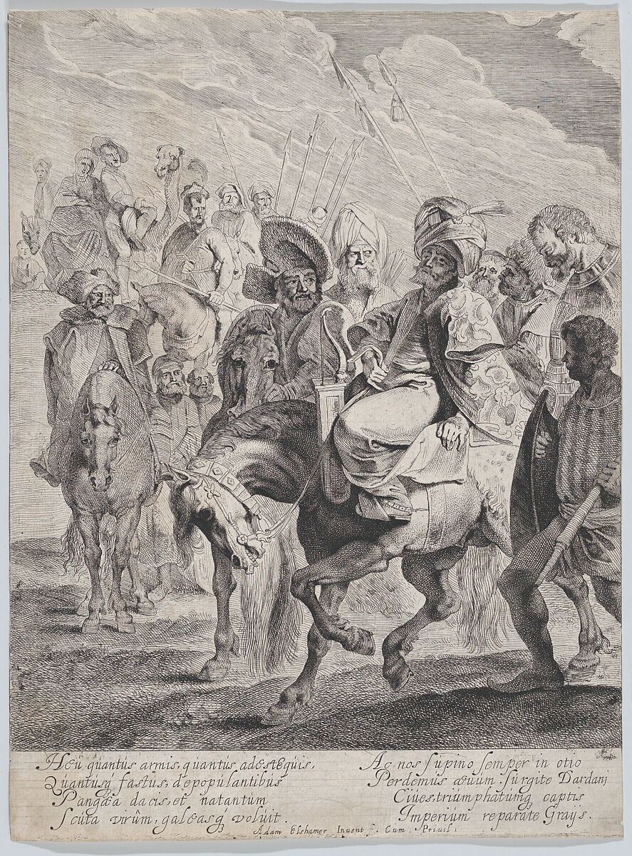 A Turkish Prince on Horseback, Pieter Soutman (Dutch, Haarlem, ca. 1580–1657 Haarlem), Etching; second state of four 