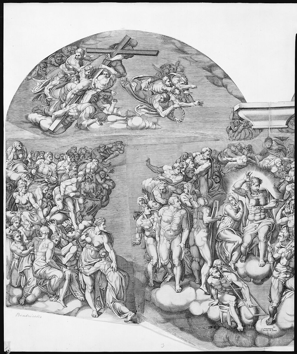 Michelangelo's Last Judgment, Engraved by Nicolas Beatrizet (French, Lunéville 1515–ca. 1566 Rome (?)), Engraving