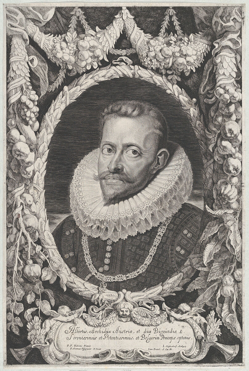 Portrait of Albert VII, Archduke of Austria, Jonas Suyderhoef (Dutch, Haarlem ca. 1613–1686 Haarlem) (portrait), Etching and engraving; first state of two 