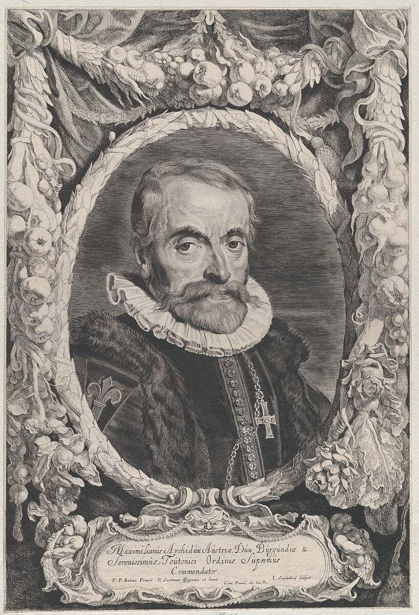 Portrait of Maximilian III, Archduke of Austria, Jonas Suyderhoef (Dutch, Haarlem ca. 1613–1686 Haarlem) (portrait), Engraving and etching; first state of two (Hollstein) 