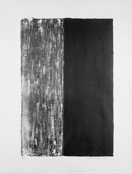 Untitled, Barnett Newman (American, New York 1905–1970 New York), Lithograph 